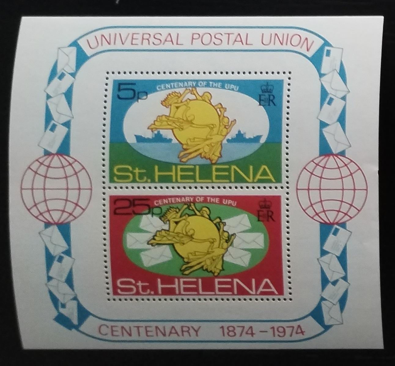 Svatá Helena 1974 Století Světové poštovní unie, UPU