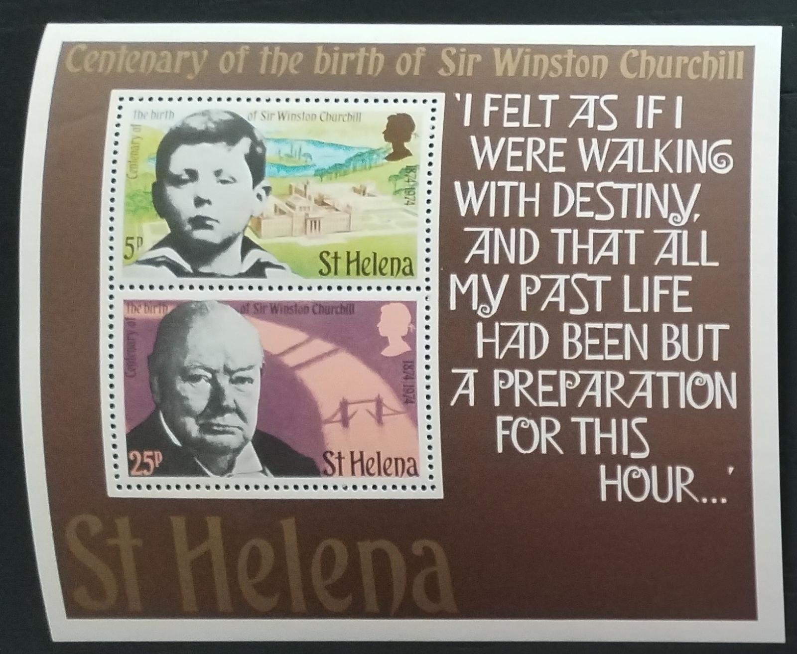 Svatá Helena 1974 Výročí Winstona Churchilla