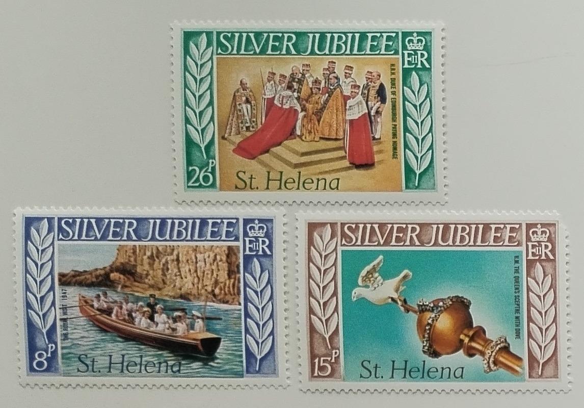 Svatá Helena 1977 Stříbrné výročí vlády královny Alžběty II.