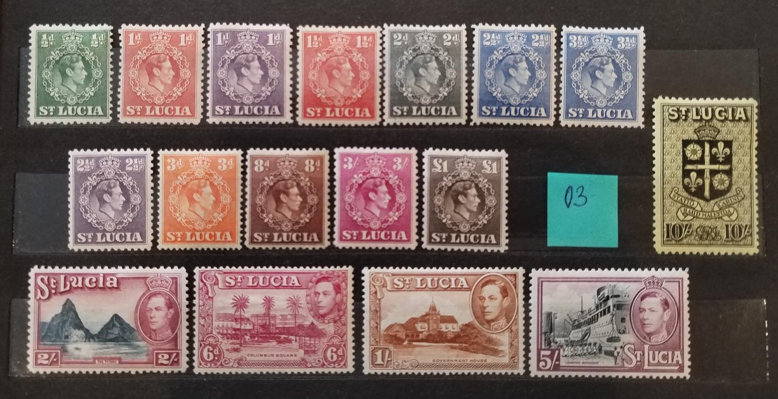 Svatá Lucie 1938 95£ Definitiva ostrova krále Jiřího VI.