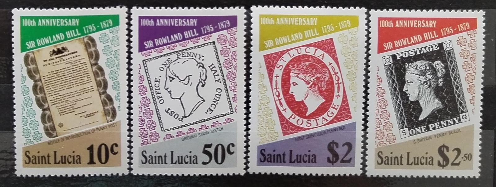 Svatá Lucie 1979 Století sira R. Hilla a poštovní známky