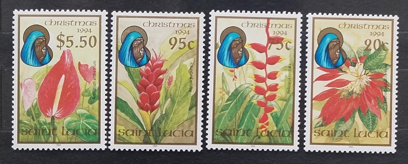 Svatá Lucie 1994 10€ Tropické květiny a flora, Vánoce
