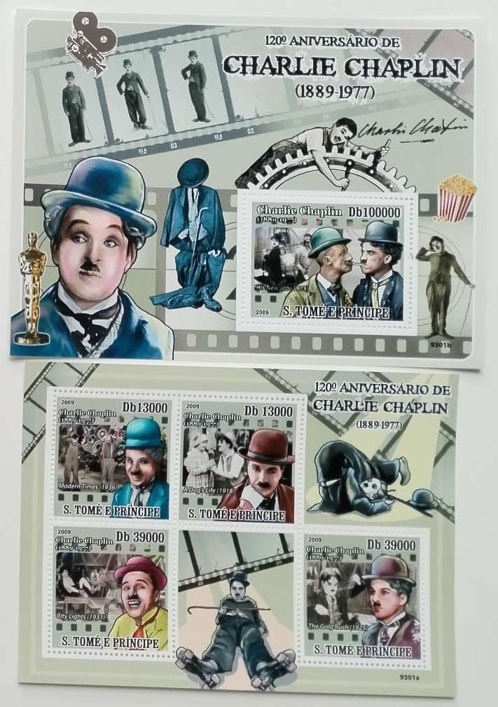 Svatý Tomáš 2009 20€ 120 let Charlieho Chaplina, Komika a herce
