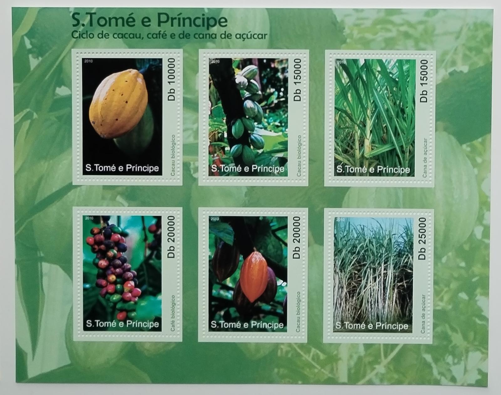 Svatý Tomáš 2010 11€ Pěstování kakaa a cukru, Zemědělství