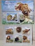 Svatý Tomáš 2010 Mi.4454-8+Bl.767 19€ Lvi a velké kočky Afriky