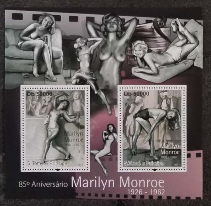 Svatý Tomáš 2011 12€ Komplet - Marily Monroe a erotika, Umění