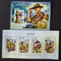 Svatý Tomáš 2014 Mi.5850-3+Bl.1026 20€ Skauting a sir Baden-Powell