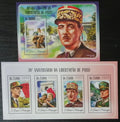 Svatý Tomáš 2014 Mi.5940-3+Bl.1044 20€ 70 let osvobození Paříže, válka
