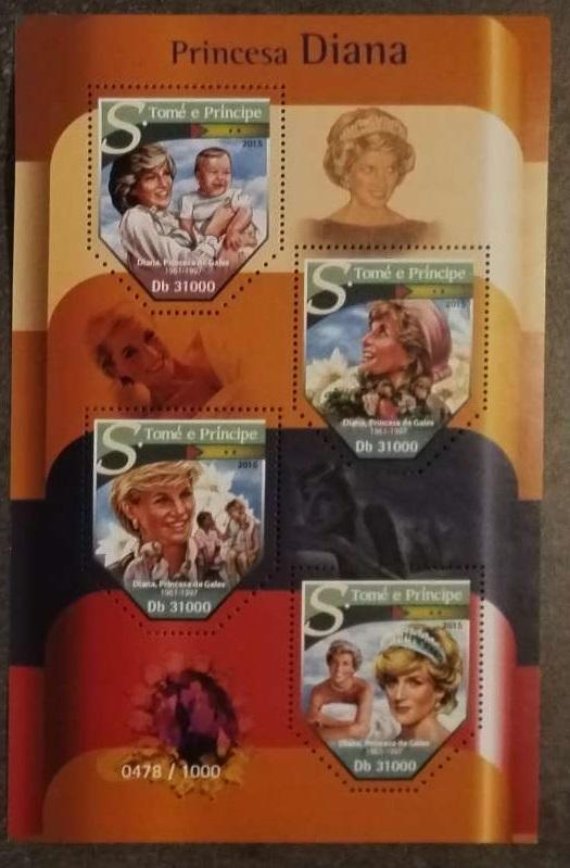 Svatý Tomáš 2015 12€ Princezna Diana a její život