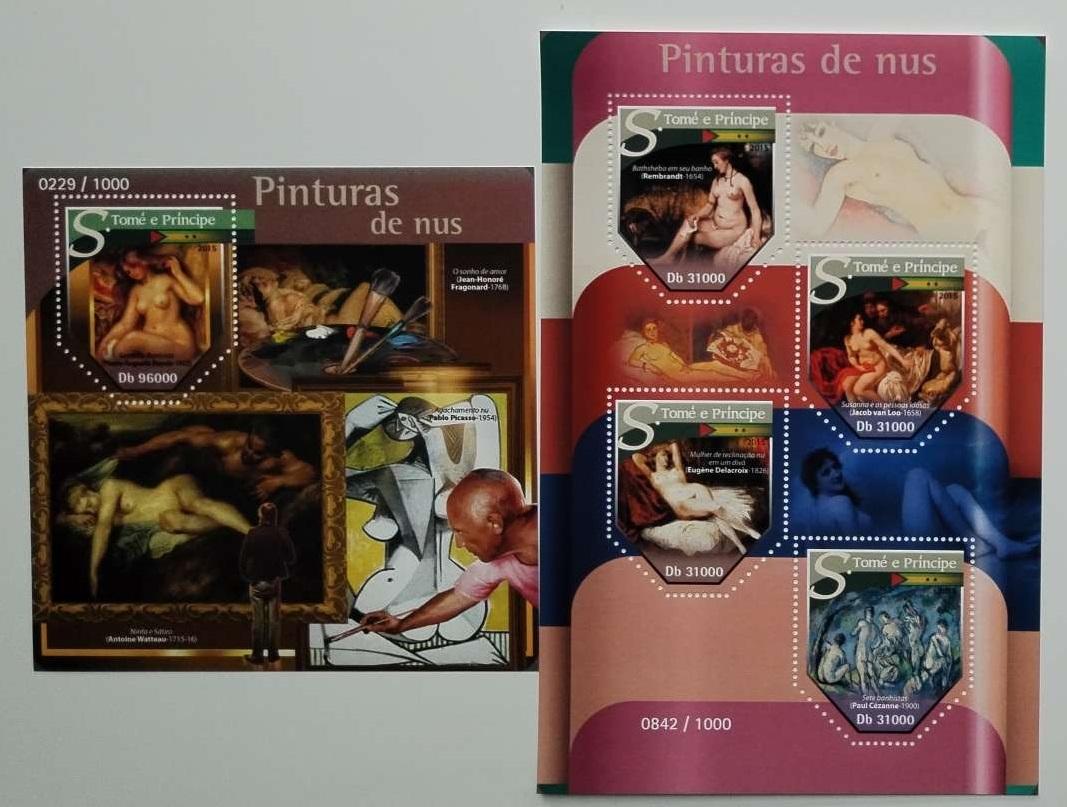 Svatý Tomáš 2015 22€ Akty a erotika v umění, Delacroix, Rembrandt