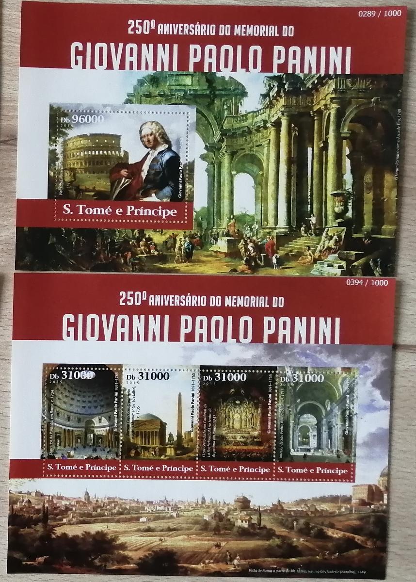 Svatý Tomáš 2015 Mi.6218-1+Bl.1097 22€ 250 let smrti malíře Panniniho