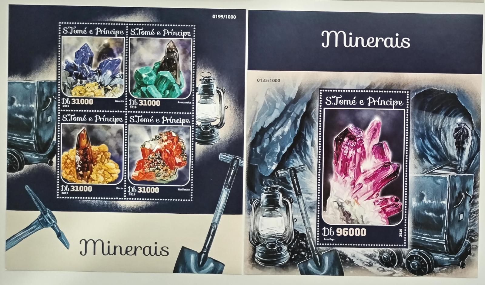 Svatý Tomáš 2016 22€ Minerály a nerosty, Azurit a africká příroda