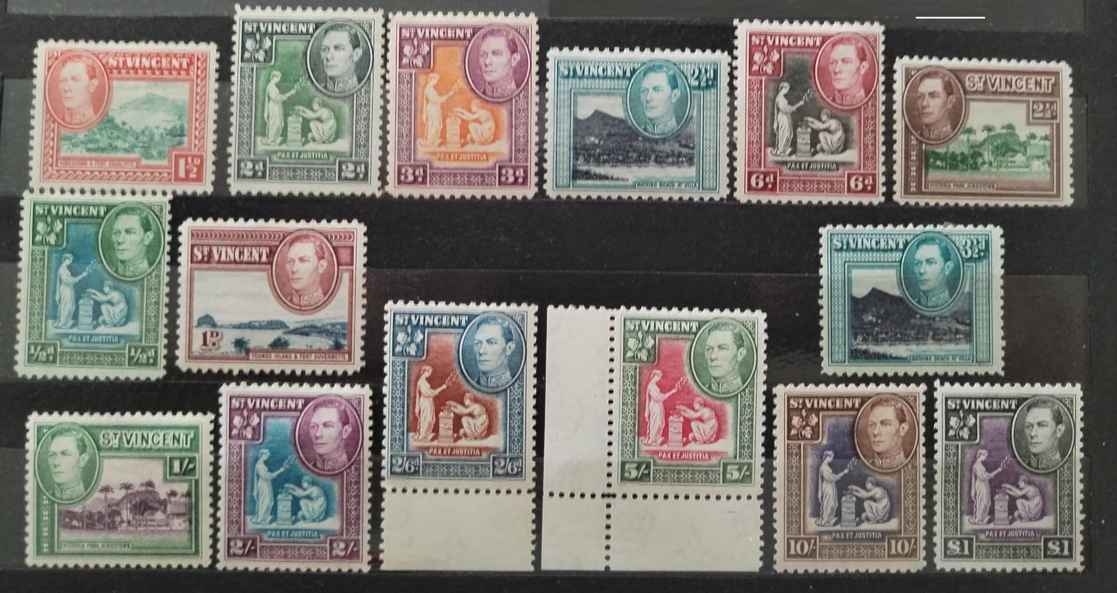 Svatý Vincent 1938 65£ Definitiva ostrova Jiří VI.