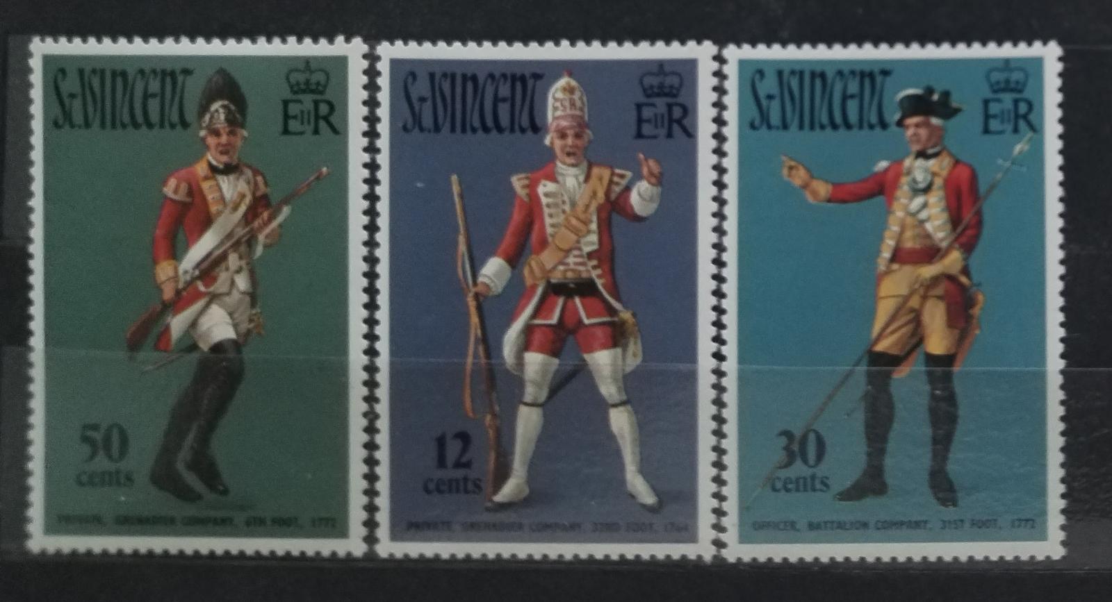 Svatý Vincent 1972 Koloniální vojáci a uniformy