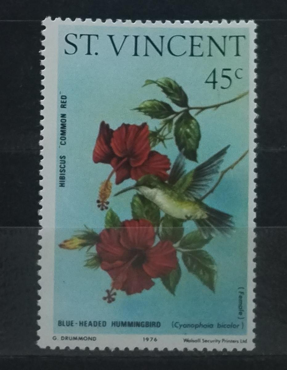 Svatý Vincent 1974 Hodnota ze série - Kolibříci a ptáci