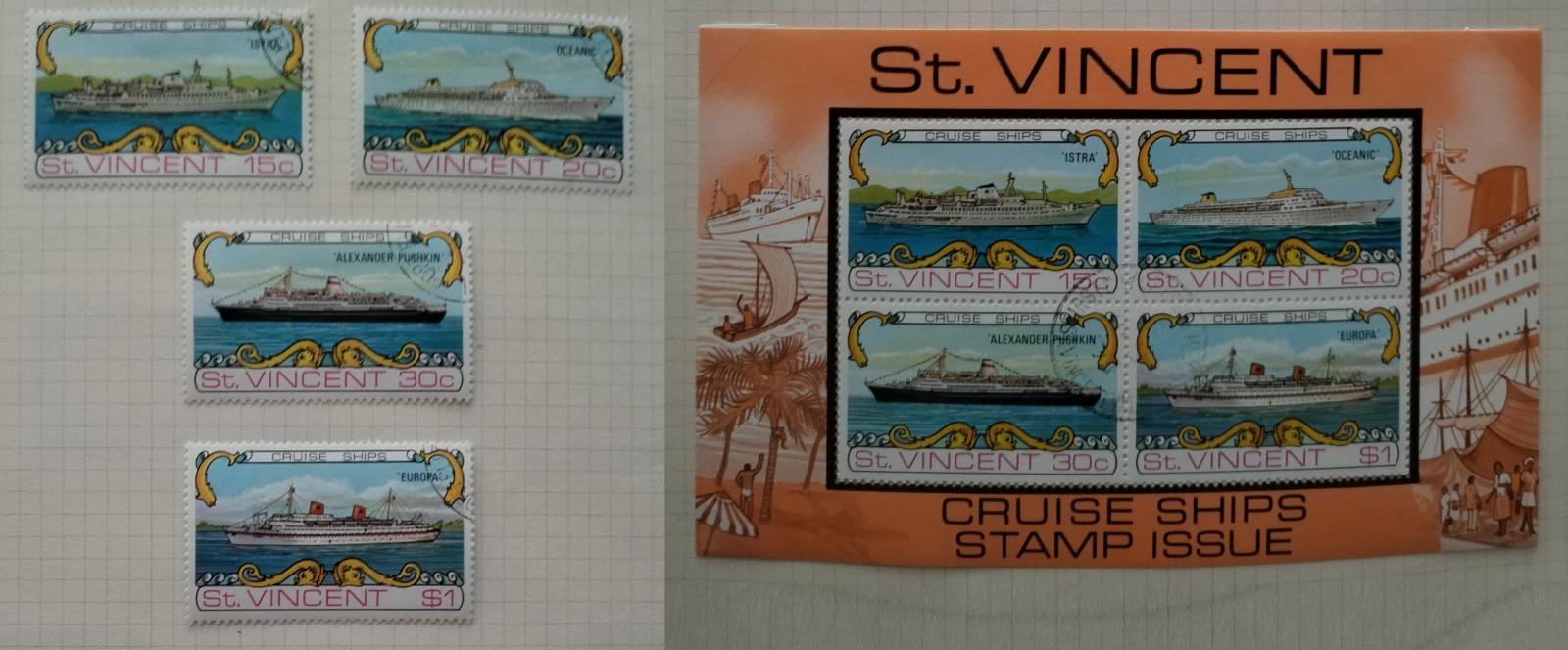 Svatý Vincent 1974 Ostrovní zaoceánské parníky a lodě