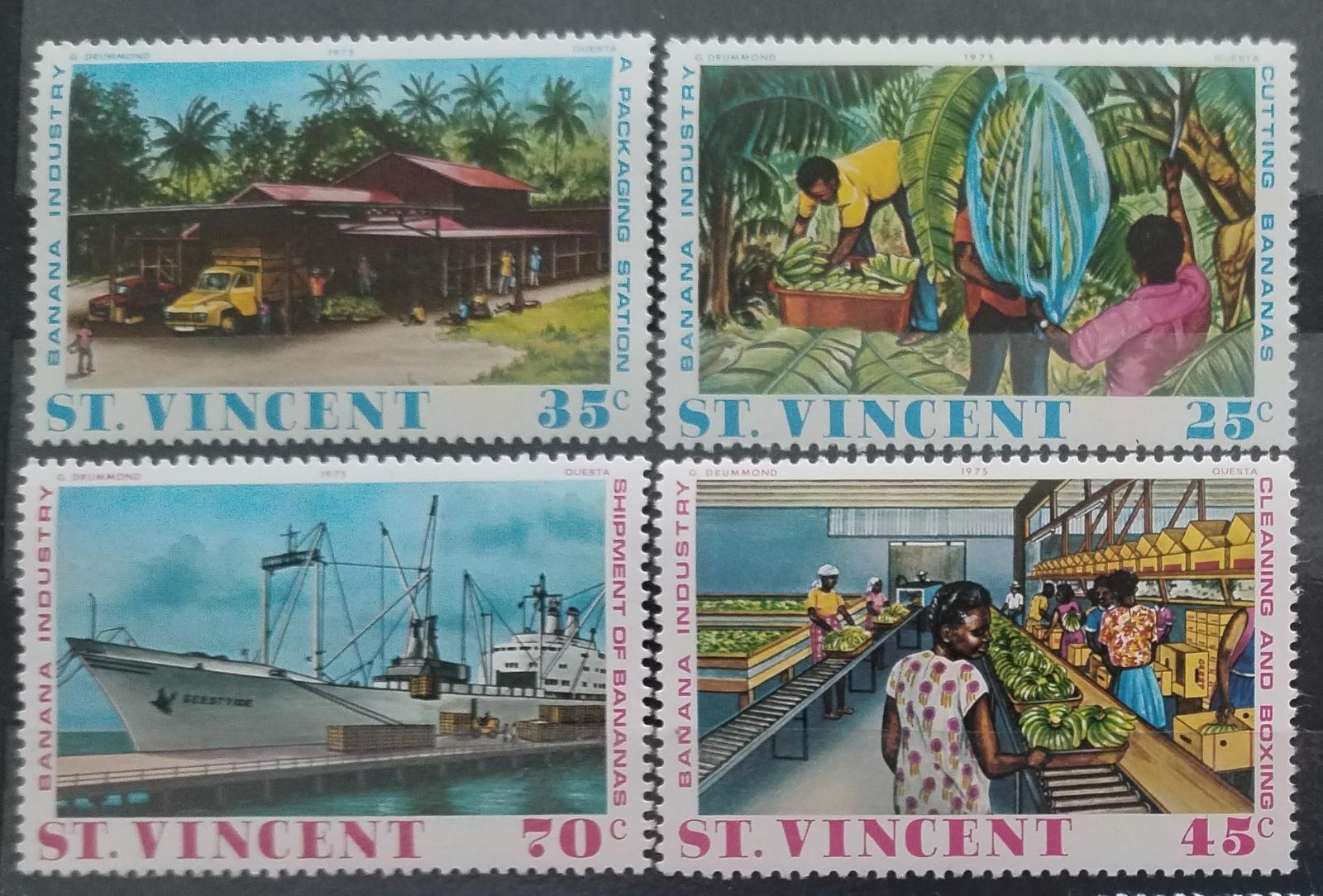 Svatý Vincent 1975 Pěstování banánů, Zemědělství