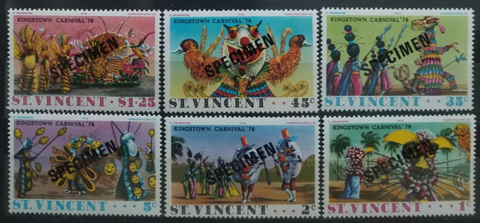Svatý Vincent 1976 Karneval a ostrovní festivaly SPECIMEN