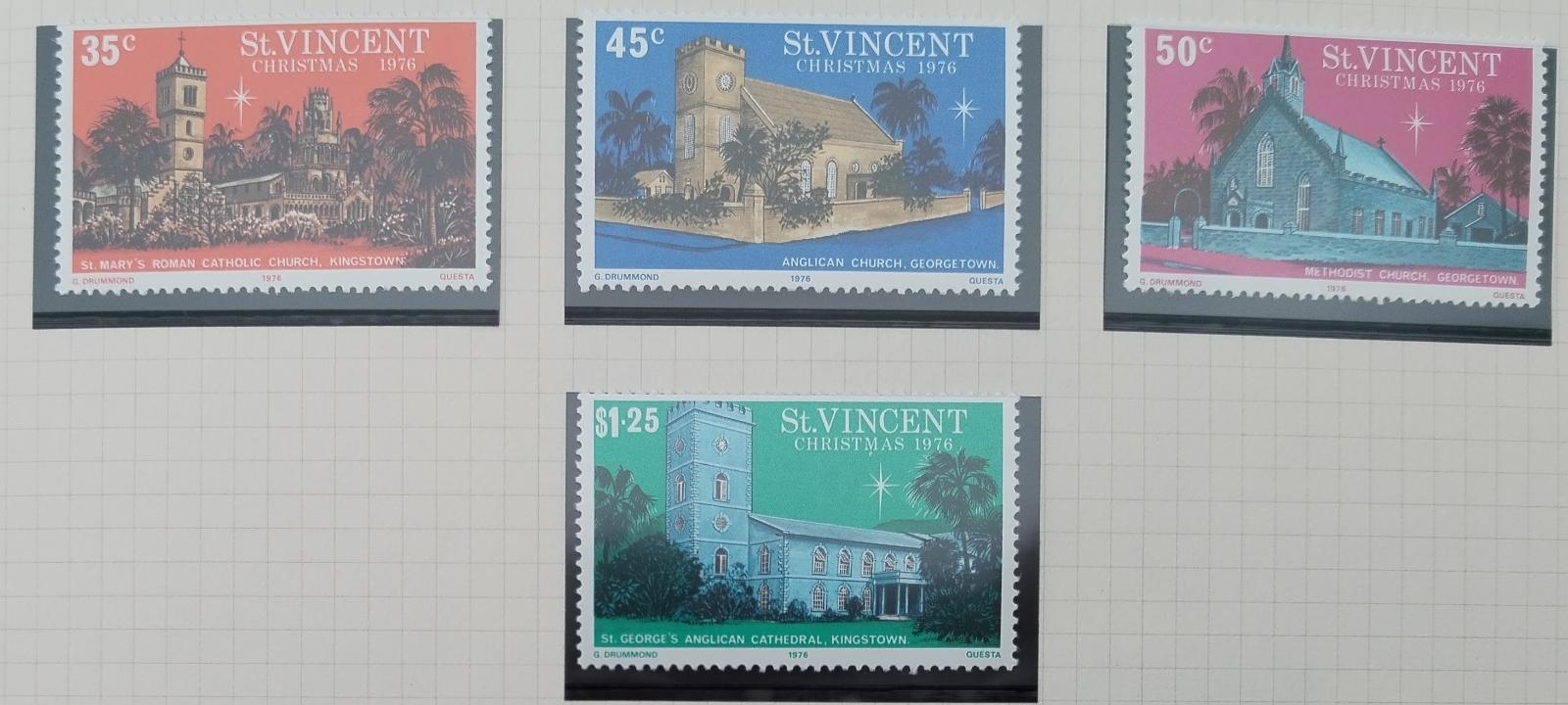 Svatý Vincent 1976 Vánoce a ostrovní kostely