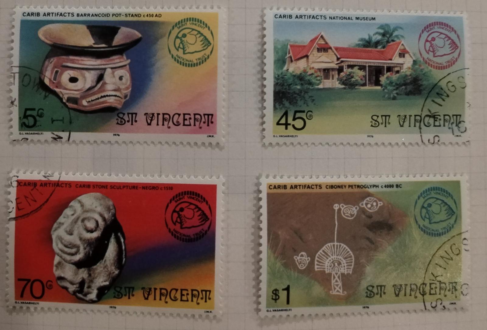 Svatý Vincent 1976 Výročí ostrovního spolku archeologie, Artefakty