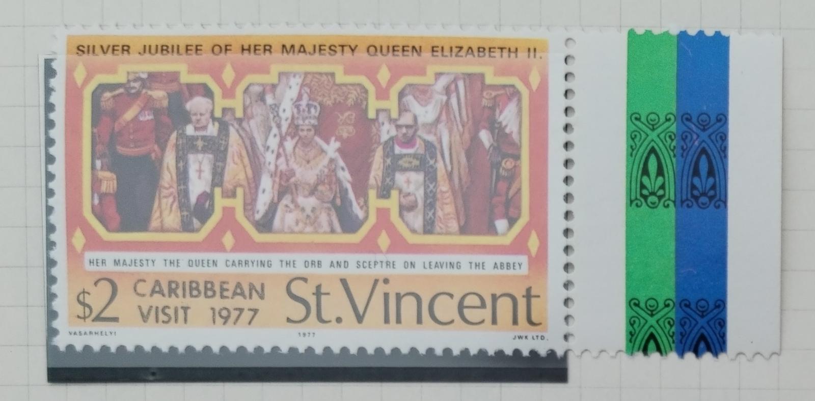 Svatý Vincent 1977 Návštěva královny Alžběty II.