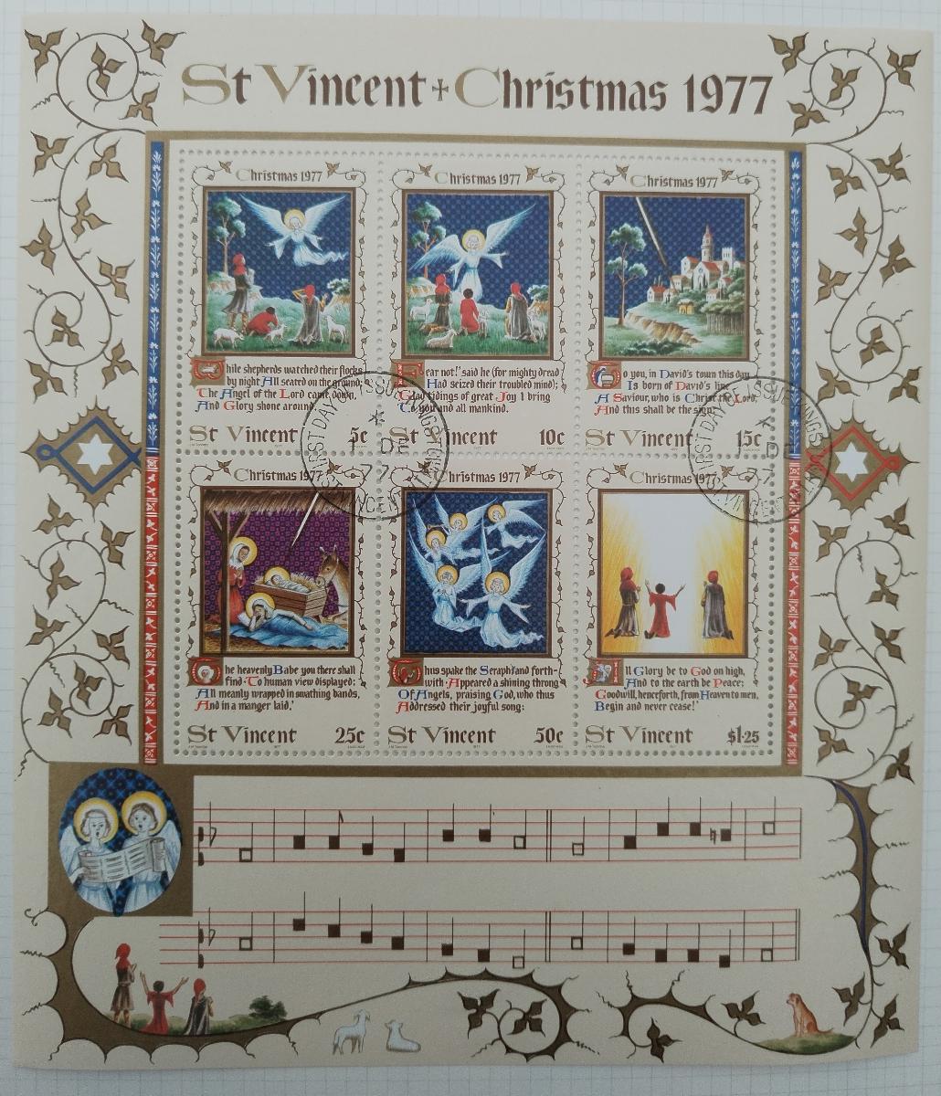Svatý Vincent 1977 Vánoce a umění