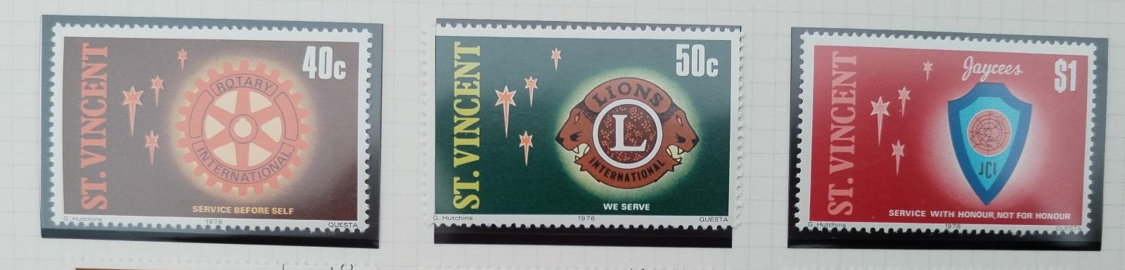 Svatý Vincent 1978 Charity na ostrově, Lions a Rotary