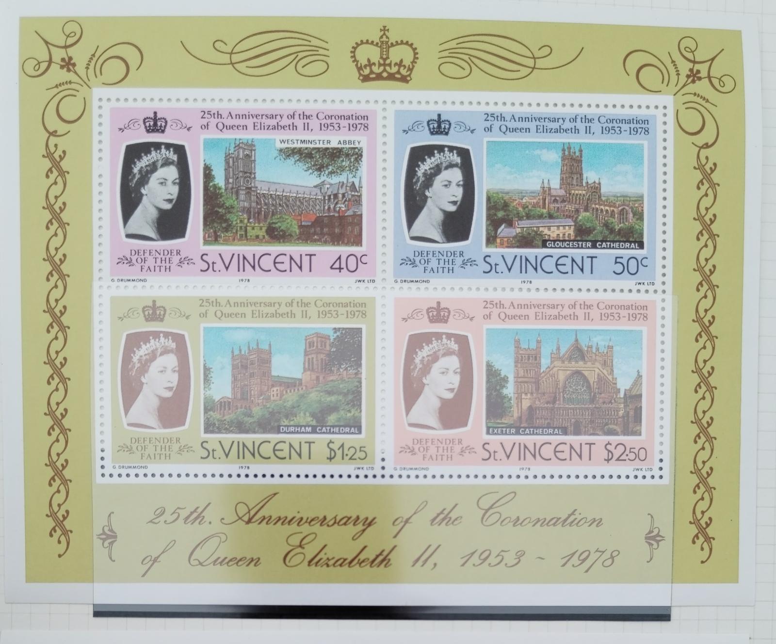 Svatý Vincent 1978 Výročí korunovace královny Alžběty II.