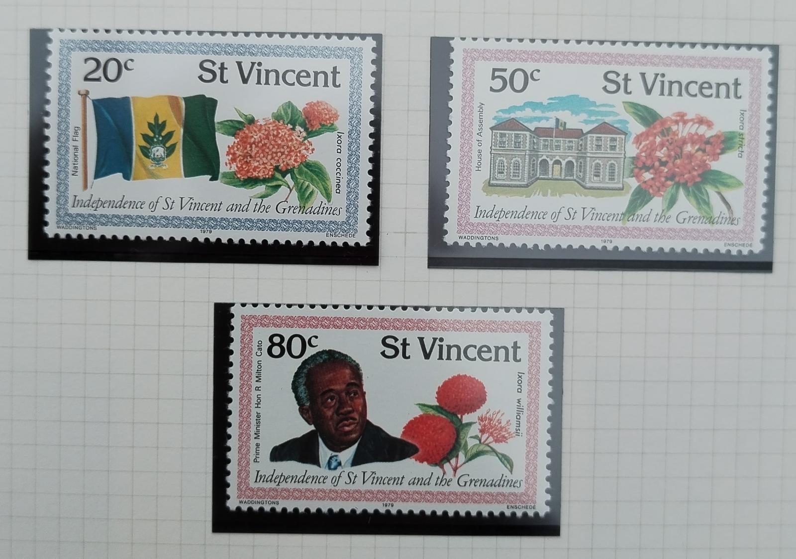 Svatý Vincent 1979 Nezávislost ostrova, Politici a květiny, Vlajky