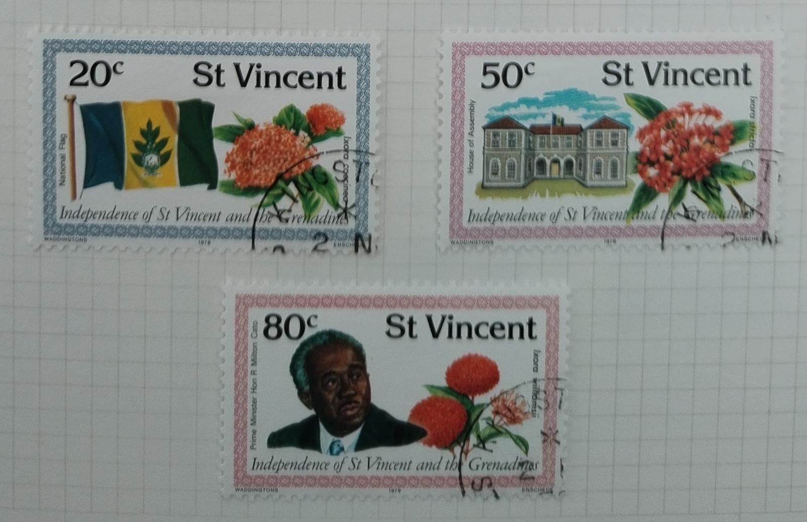 Svatý Vincent 1979 Nezávislost ostrova, Politici a květiny, Vlajky