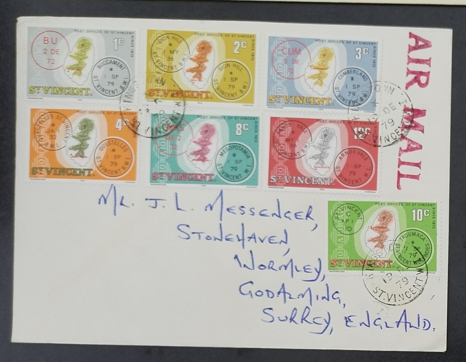 Svatý Vincent 1979 Razítka a poštovní ostrov FDC