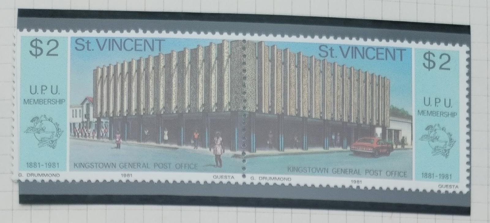 Svatý Vincent 1981 Výročí členství v UPU