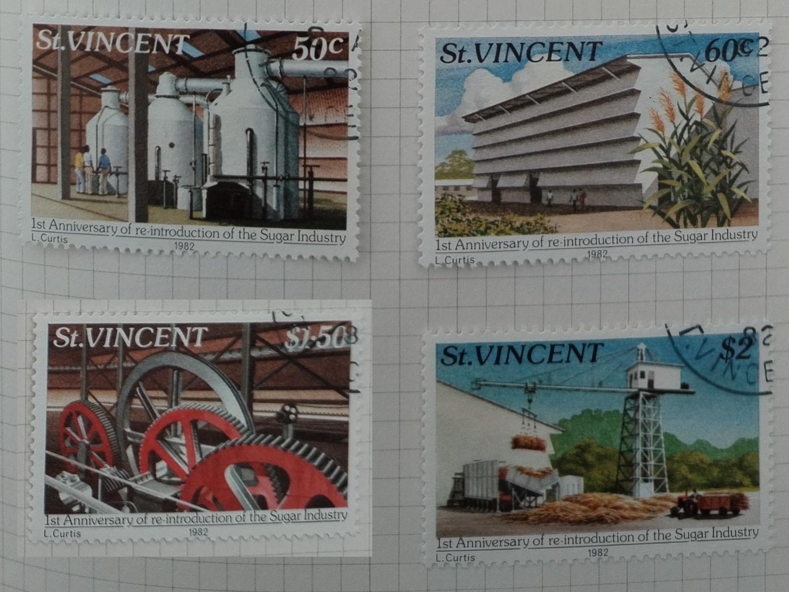 Svatý Vincent 1982 Průmysl pěstování třtiny a cukru