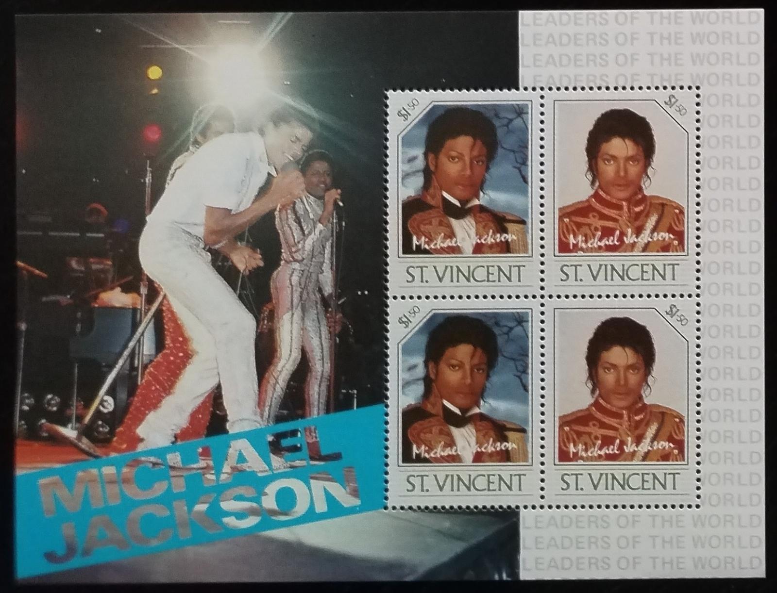 Svatý Vincent 1985 10€ Michael Jackson a legendy hudby