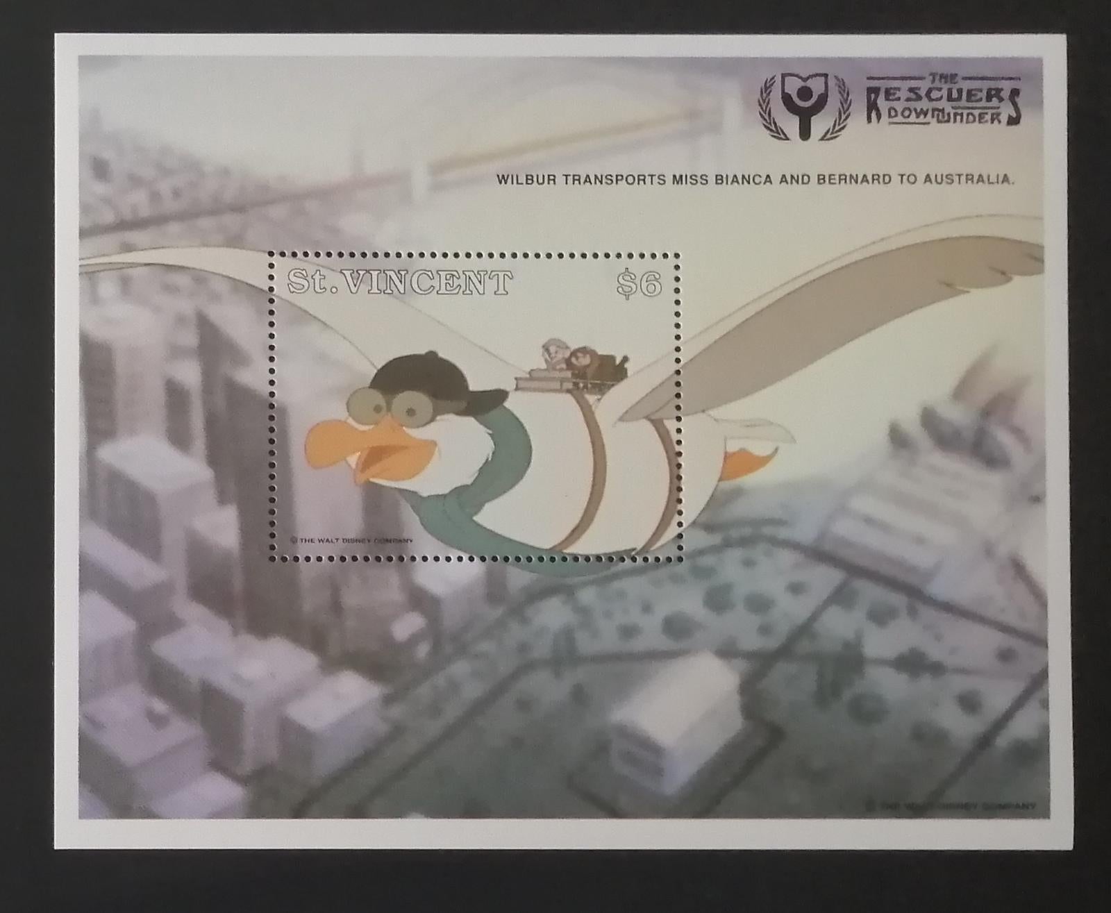 Svatý Vincent 1991 Bl.190 6€ DISNEY, Myší pohádky II.