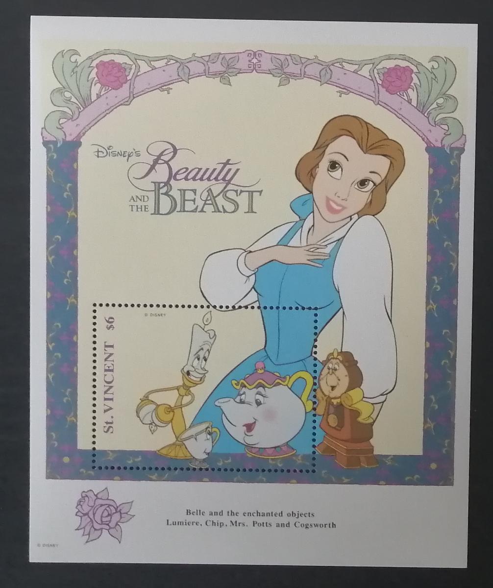 Svatý Vincent 1992 Bl.235 5,5€ DISNEY, Kráska a zvíře IV.