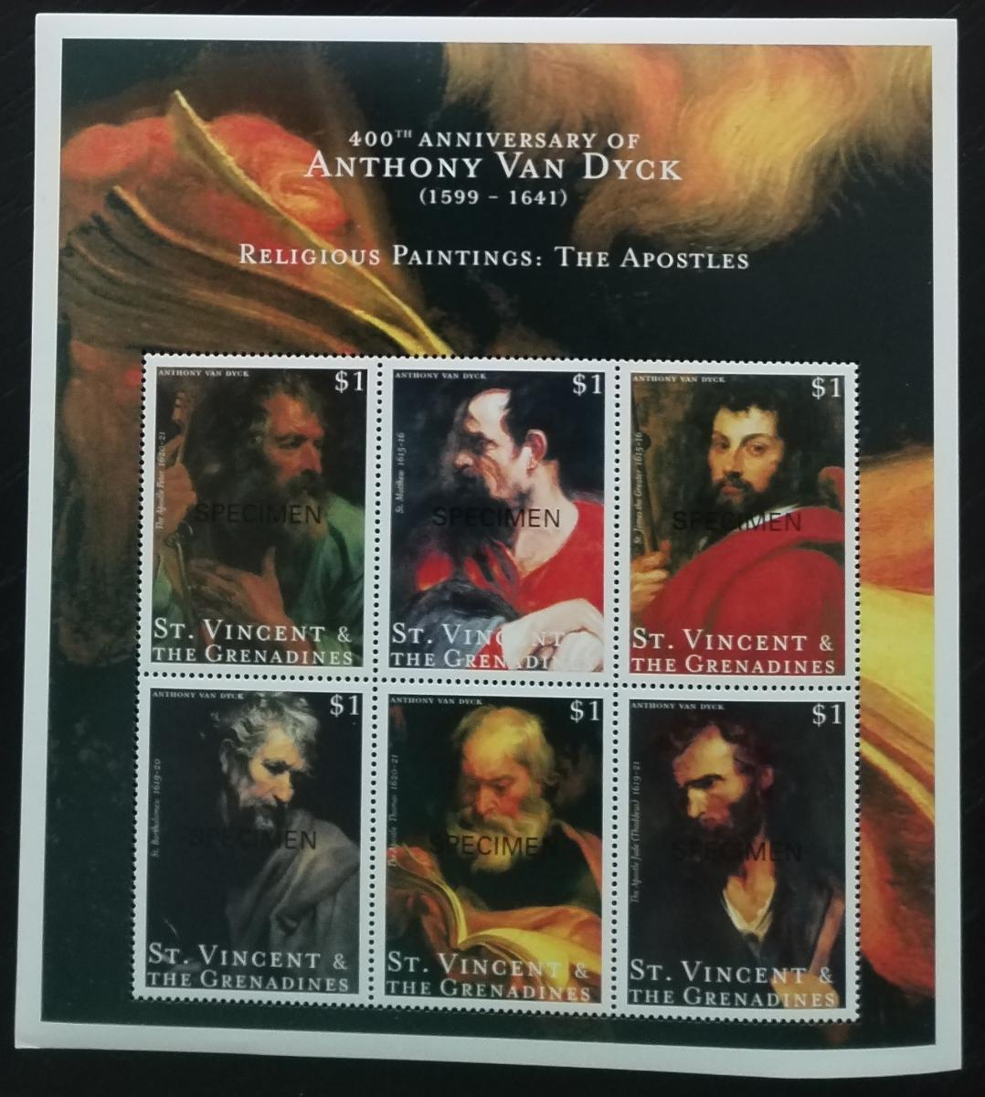 Svatý Vincent 2000 Anthonis van Dyck a jeho umění: Apoštolové SPECIMEN