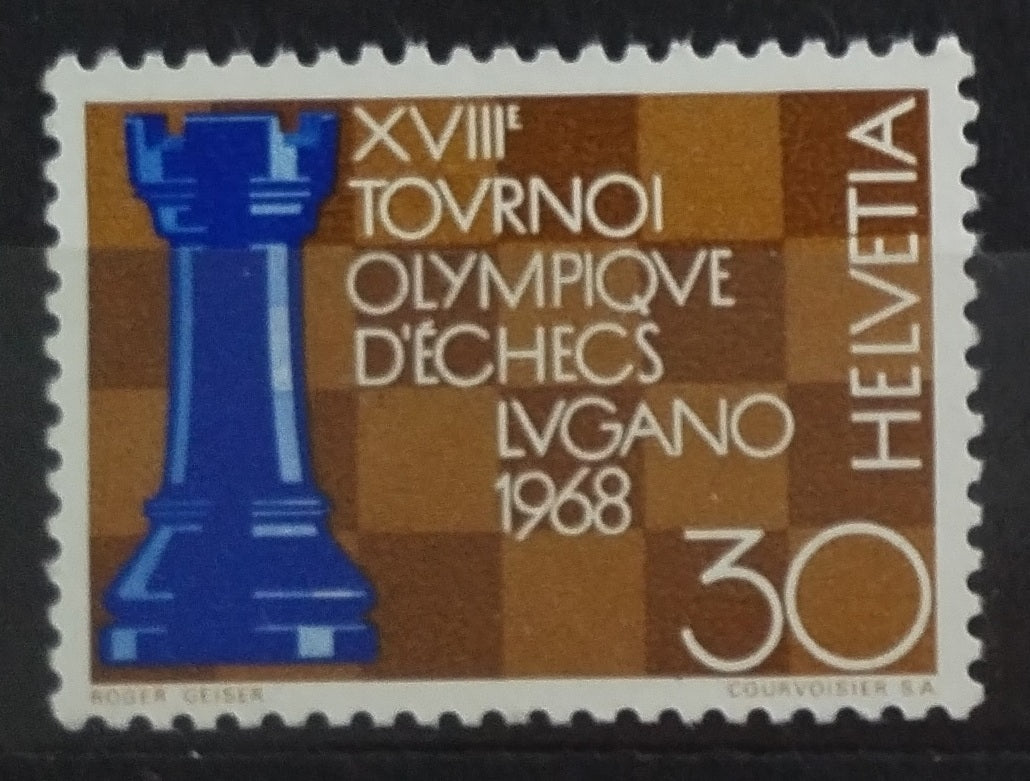 Švýcarsko 1968 Šachy a sport