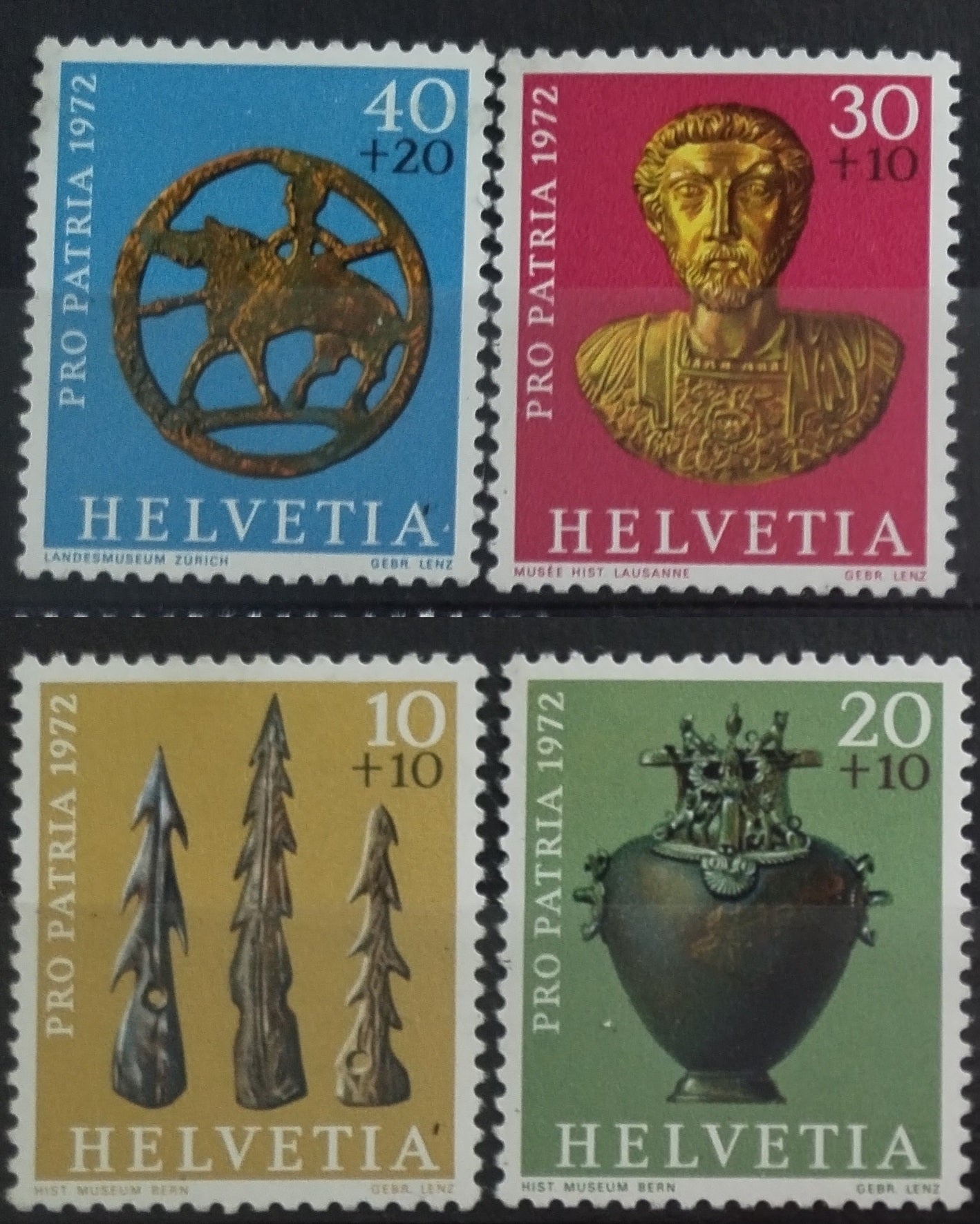 Švýcarsko 1972 Národní artefakty a archeologie