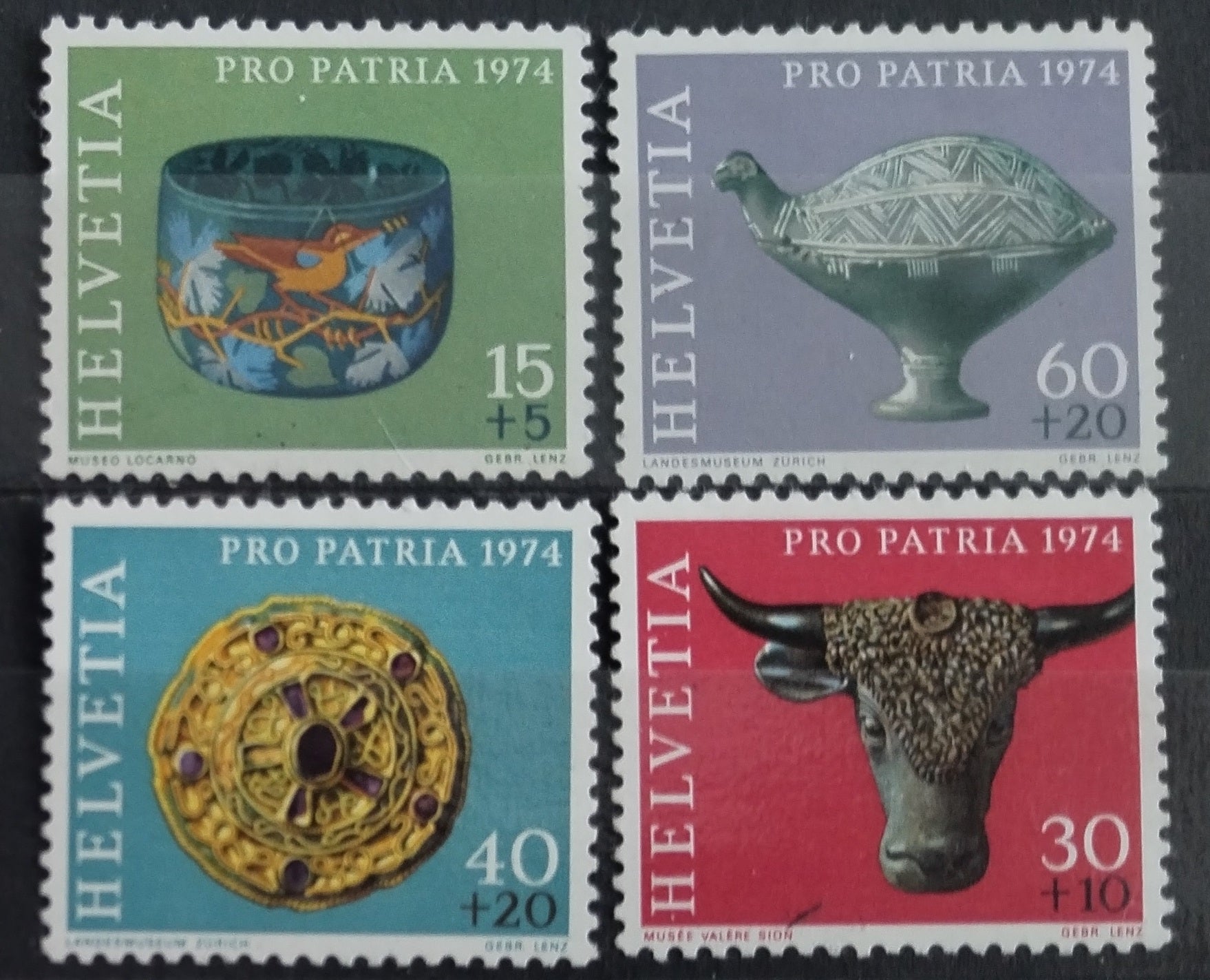 Švýcarsko 1974 Národní artefakty a archeologie