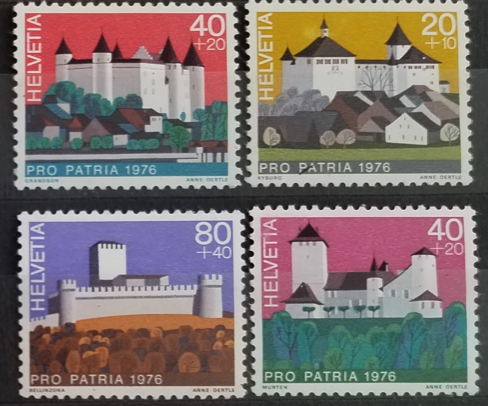 Švýcarsko 1976 Národní hrady a zámky
