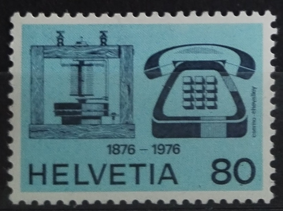 Švýcarsko 1976 Výročí telefonu