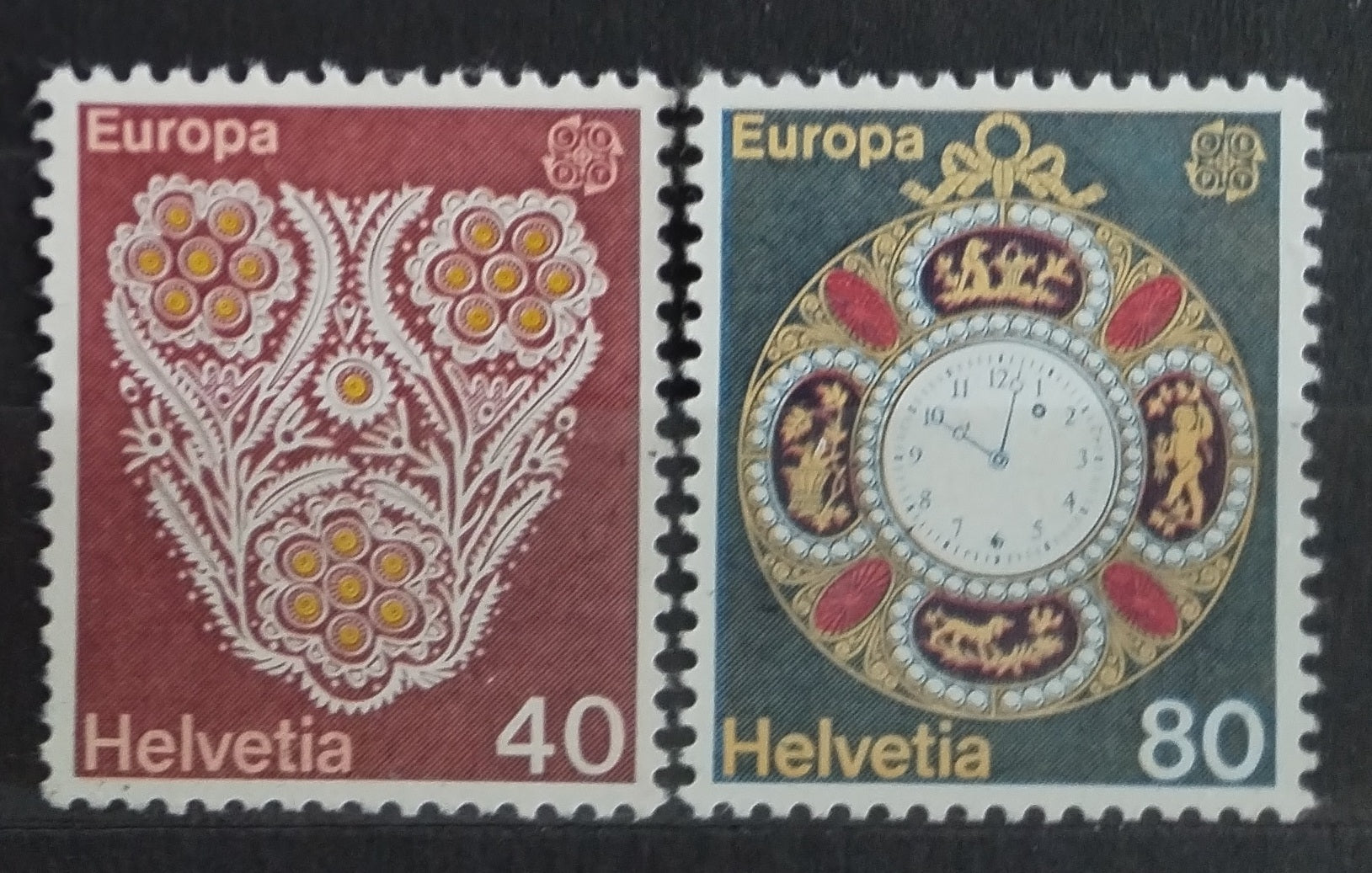 Švýcarsko 1976 EUROPA - hodiny a krajky