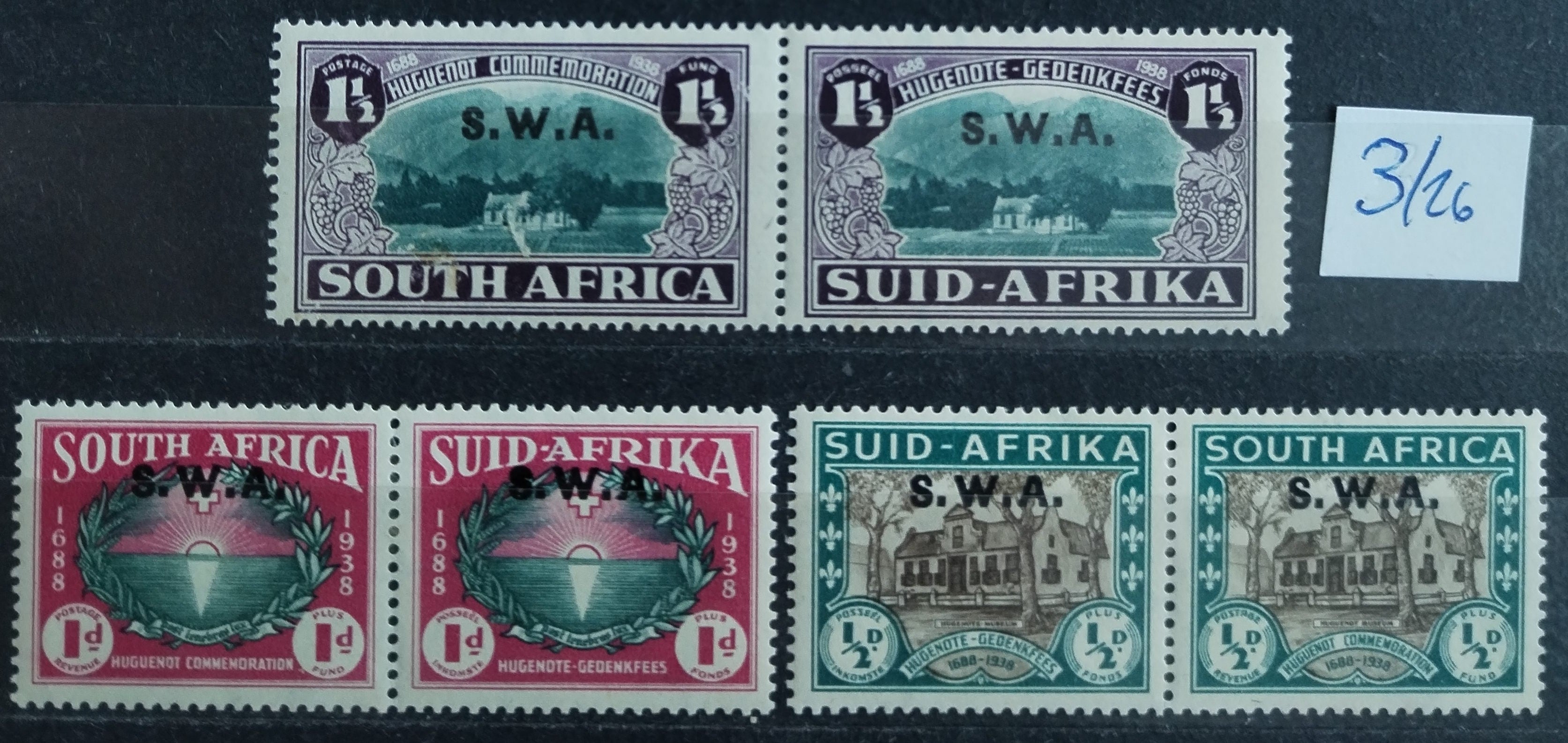 Jihozápadní Afrika 1939 65£ Výročí hugenotů v Africe