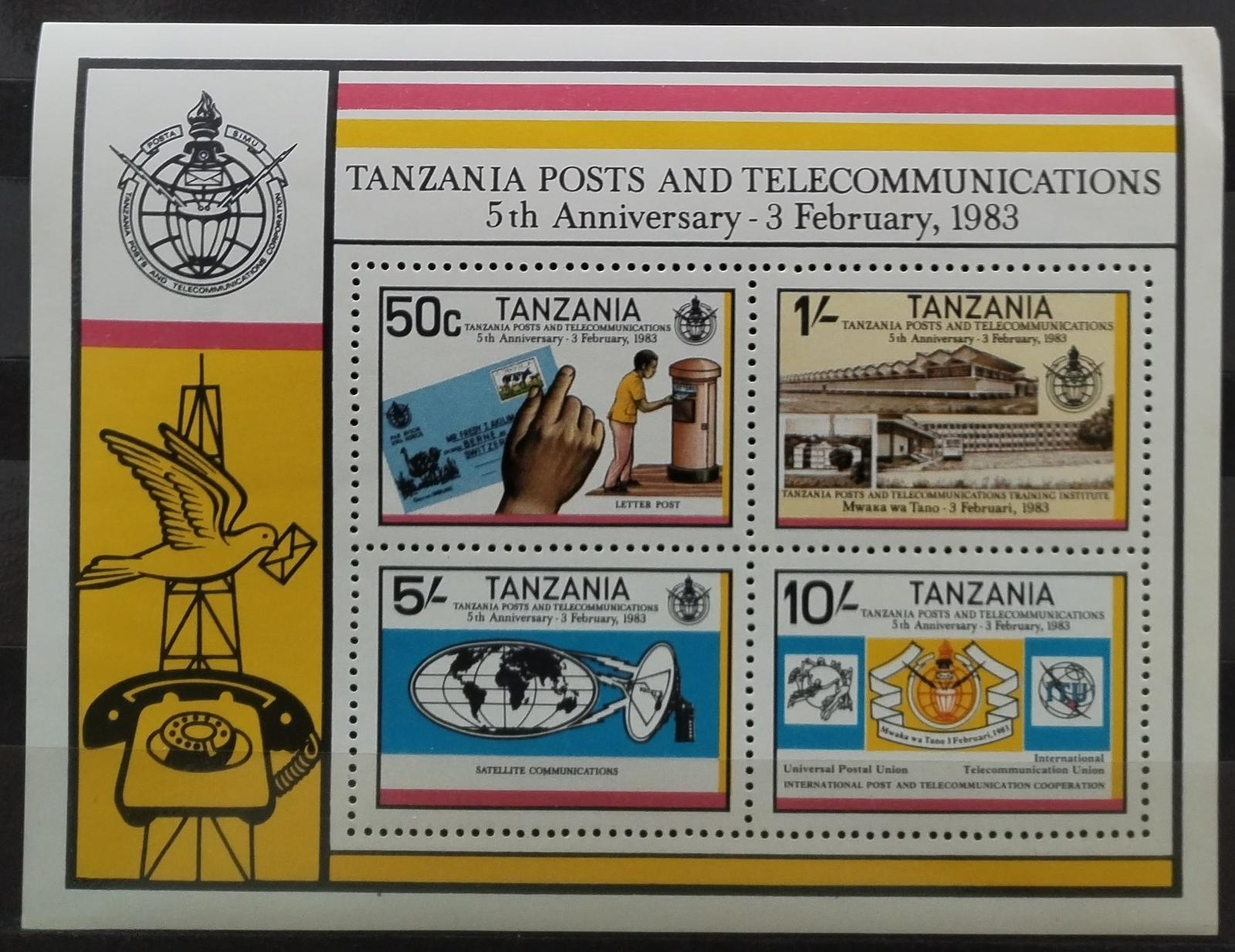 Tanzanie 1983 Výročí úřadu pro telekomunikaci a poštu