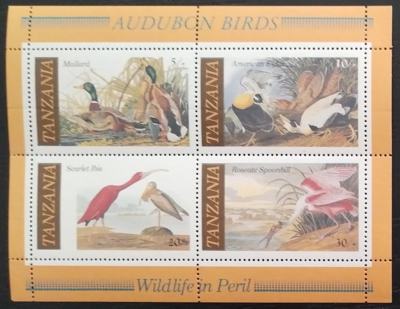 Tanzánie 1986 Ptáci a fauna země