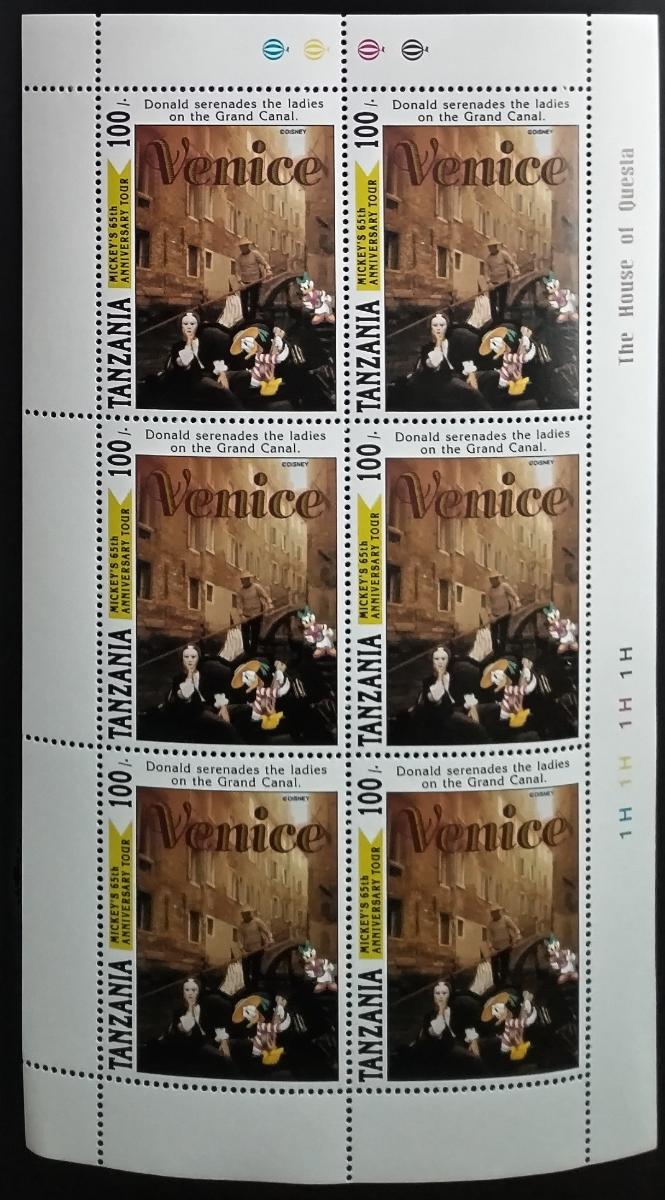 Tanzánie 1994 DISNEY kolem světa, komplet hodnoty v ARŠÍKU - BENÁTKY