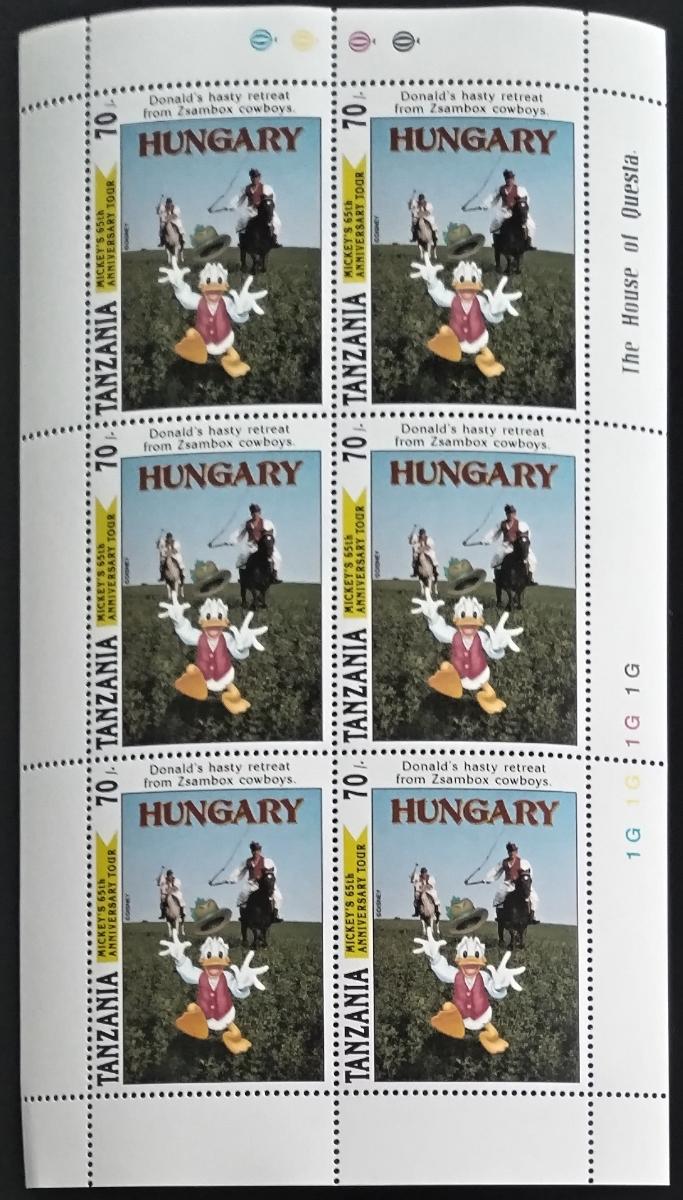 Tanzánie 1994 DISNEY kolem světa, komplet hodnoty v ARŠÍKU - MAĎARSKO