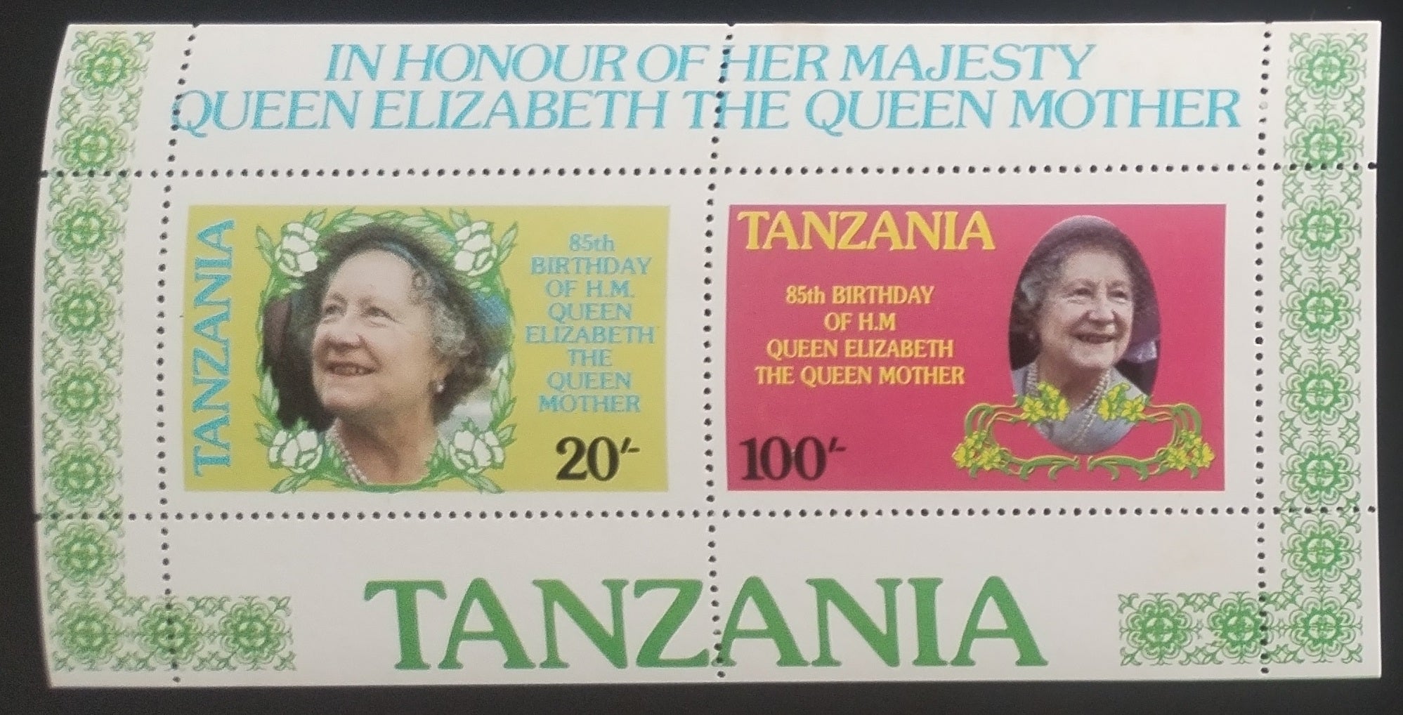 Tanzanie 1985 Narozeniny královny matky I.
