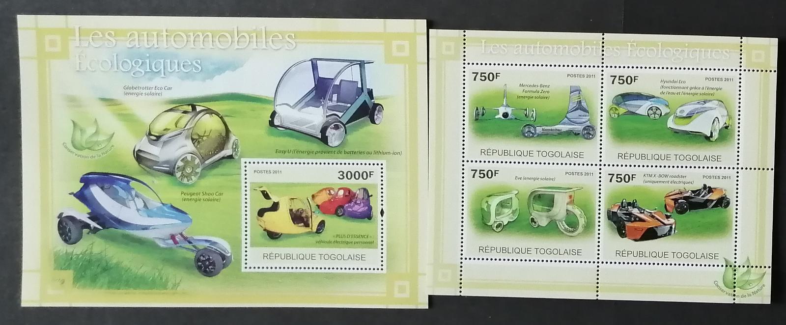 Togo 2010 24€ Auta a automobily budoucnosti, Eko-Prototypy